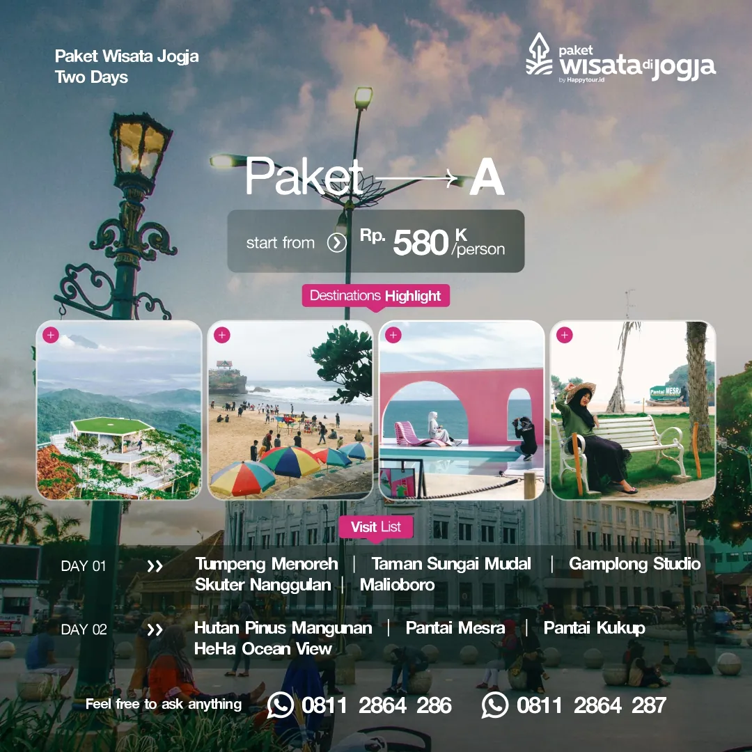 Paket Wisata Jogja 2 Hari 1 Malam