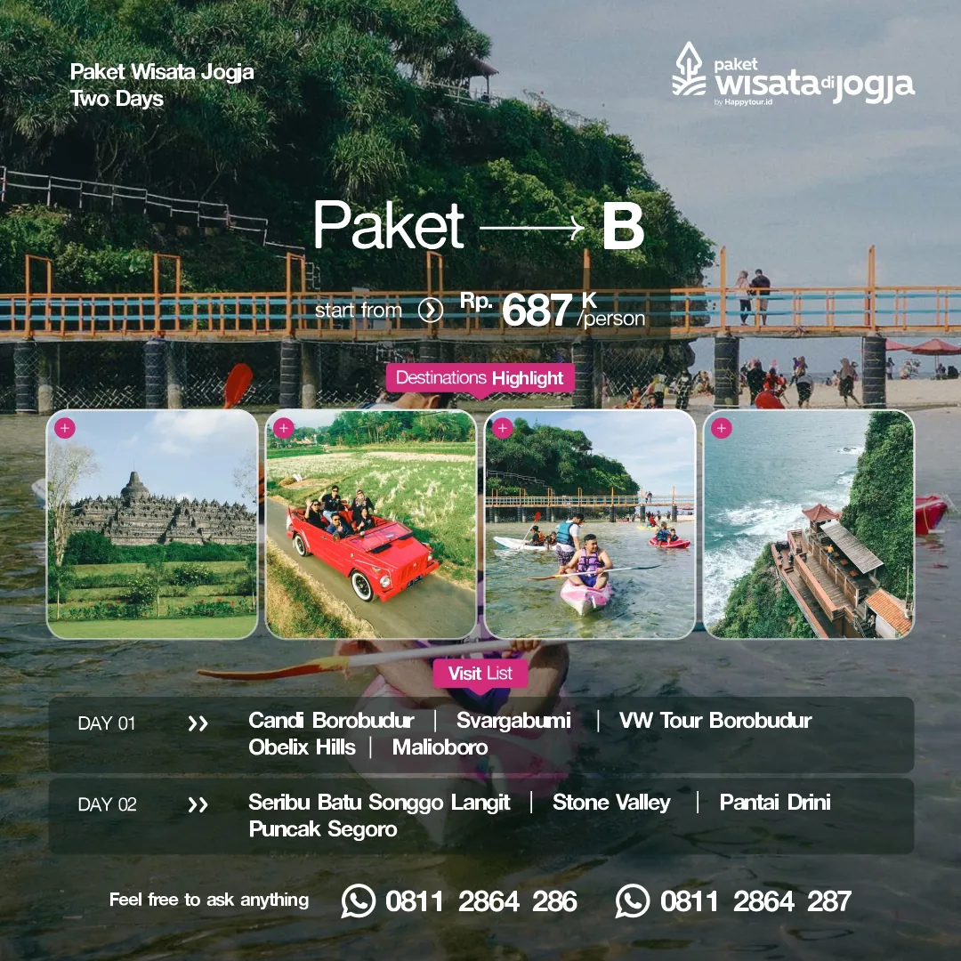 Paket Wisata Jogja 2 Hari 1 Malam