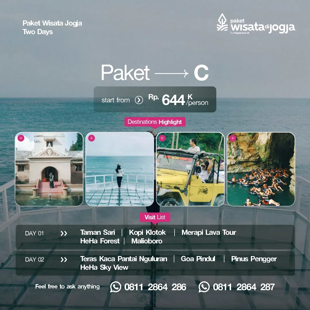 Paket Wisata Jogja 2 Hari 1 Malam