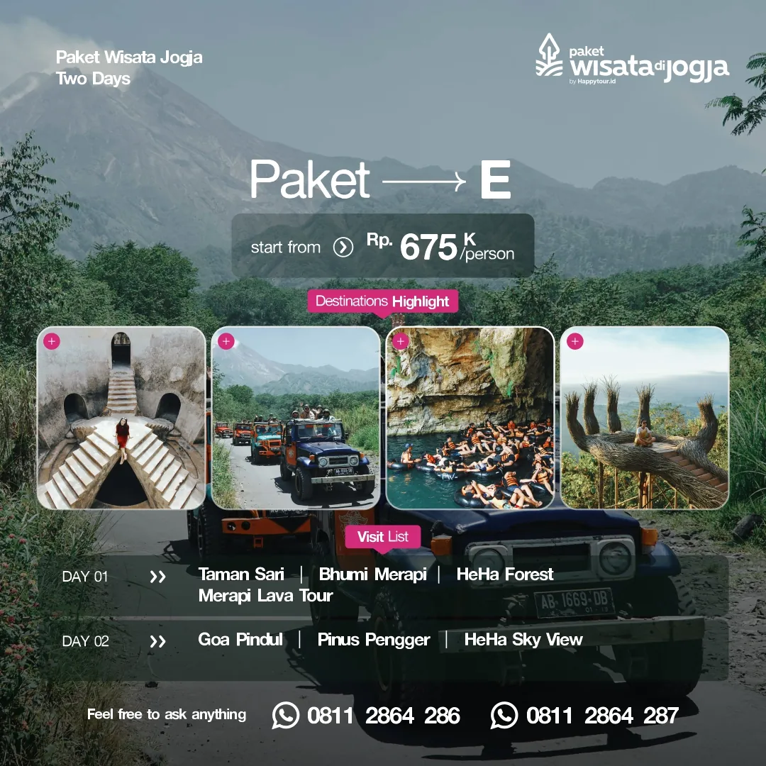 Paket Wisata Jogja 2 Hari 1 Malam