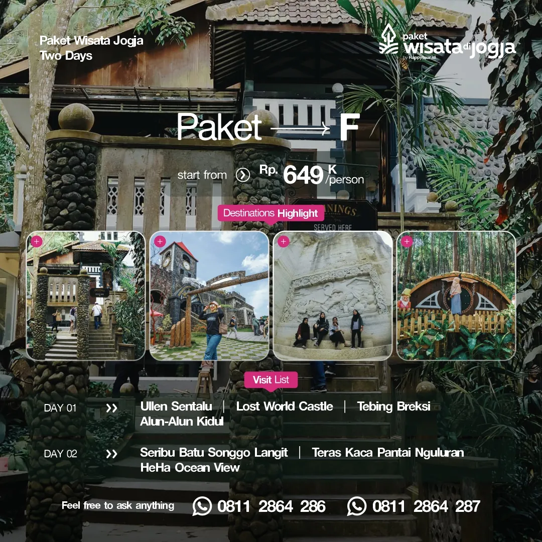 Paket Wisata Jogja 2 Hari 1 Malam