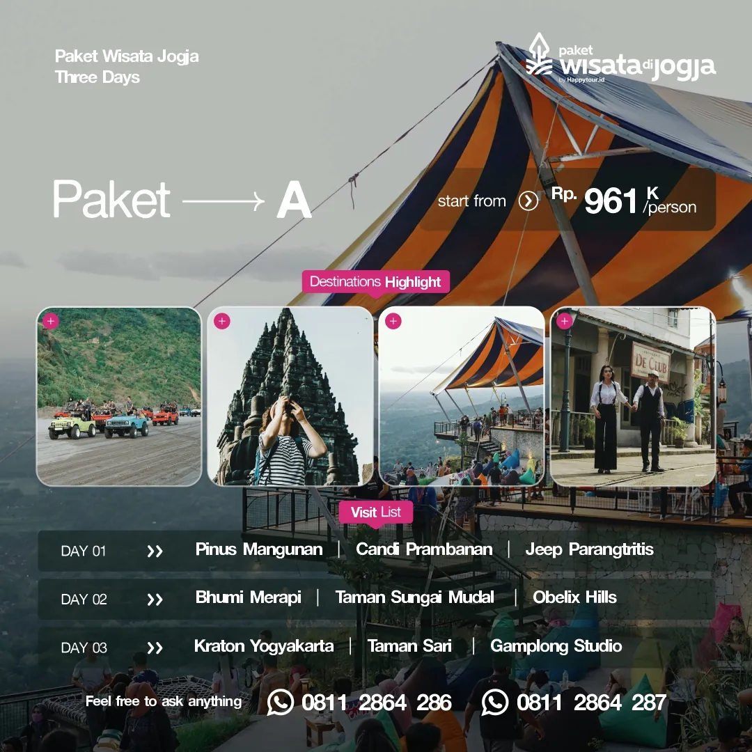 Paket Wisata Jogja 3 Hari 2 Malam