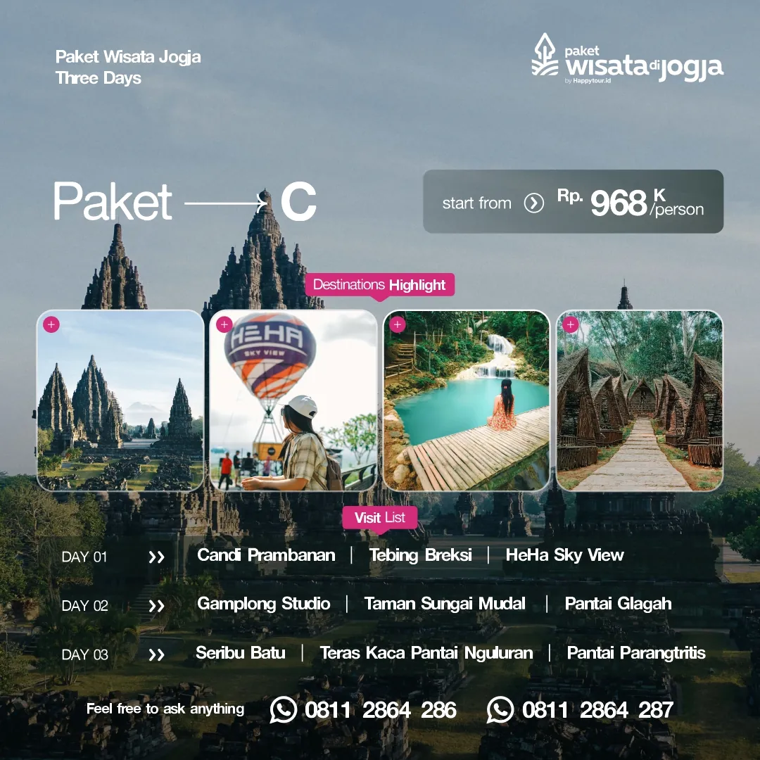 Paket Wisata Jogja 3 Hari 2 Malam